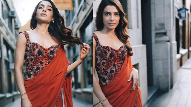 Samantha Ruth Prabhu Sets New Saree Trends with Corset Blouses and Fluid Drapes